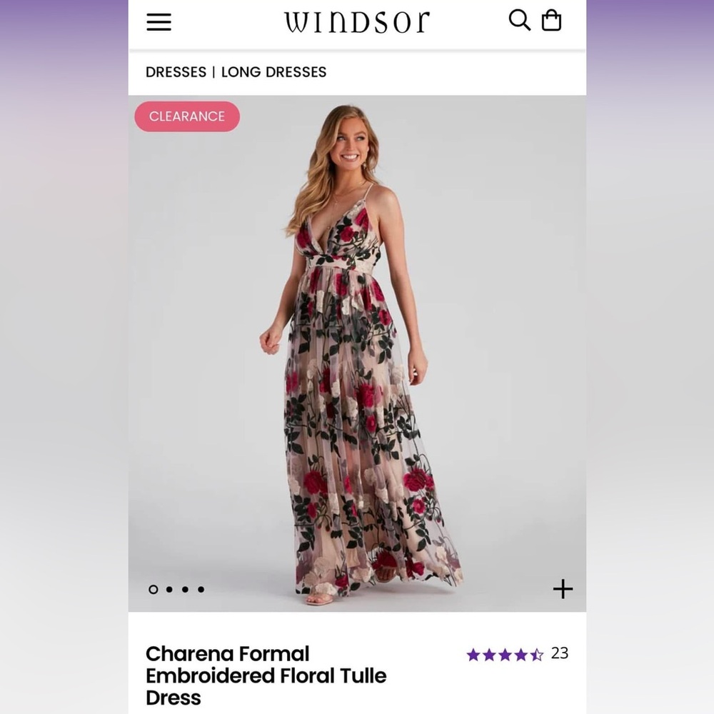 NWT Windsor floor length formal dress - Picture 4 of 5